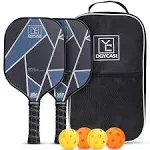 YC DGYCASI Graphite Pickleball Paddles Set of 2, 2023 USAPA Approved, Carbon Fib