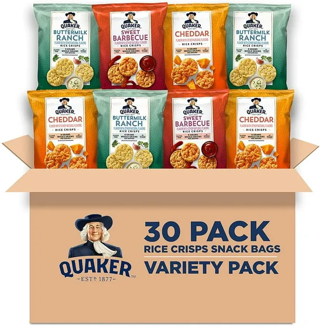 Quaker Rice Crisps 4 Flavor Sweet and Savory Variety Mix