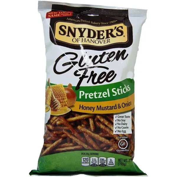 Snyder's of Hanover Gluten Free Honey Mustard Onion Pretzel Sticks