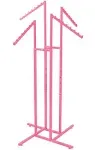 4-Way Clothing Rack Hot Pink Slant Arm Garment Retail Display 48 - 72&#034; H Adjust