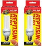 (2 Pack) Zoo Med ReptiSun 10.0 UVB Mini Compact Fluorescent