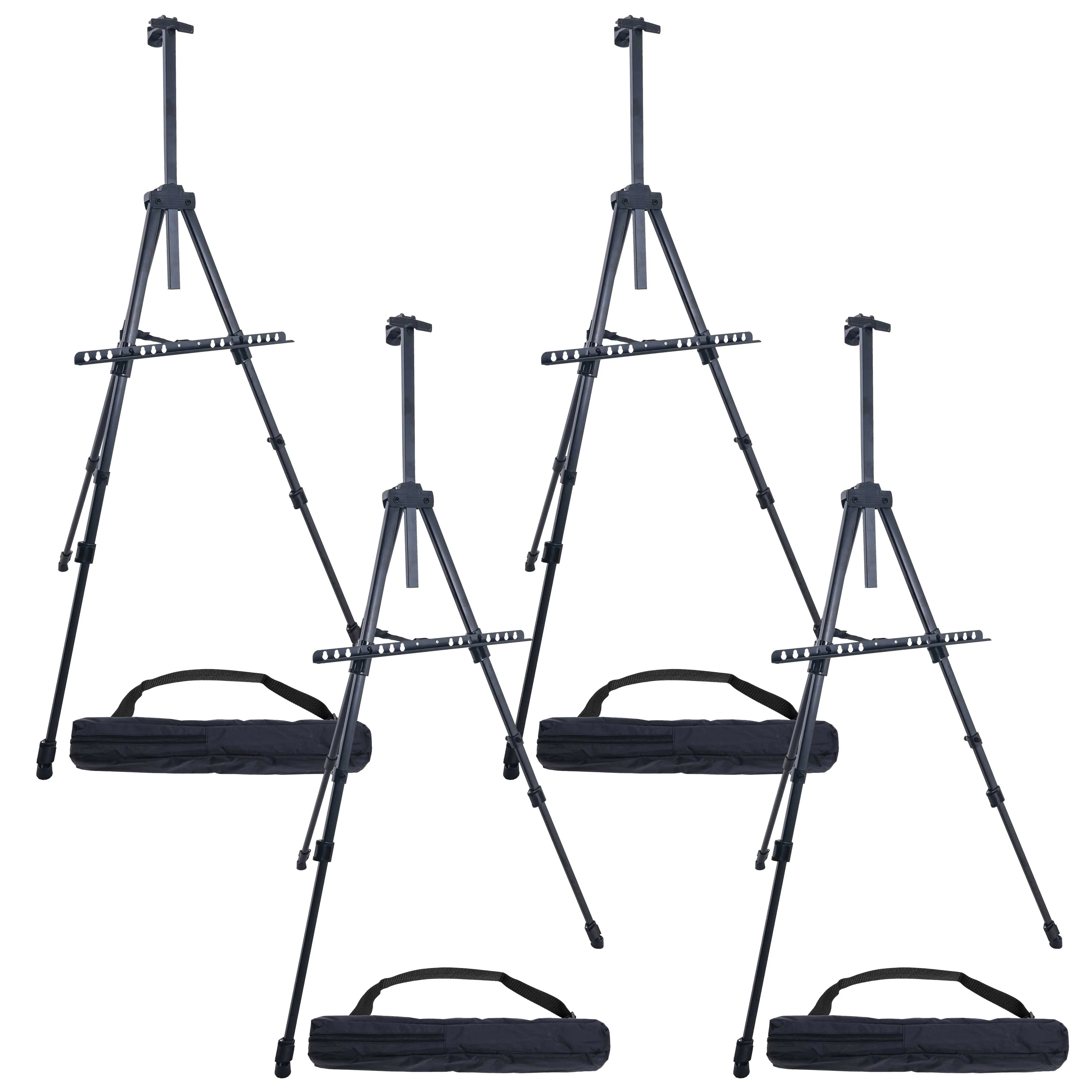 66&#034; Aluminum Tripod Adjustable Artist Display Easel Stand, Tabletop, 4 Pack