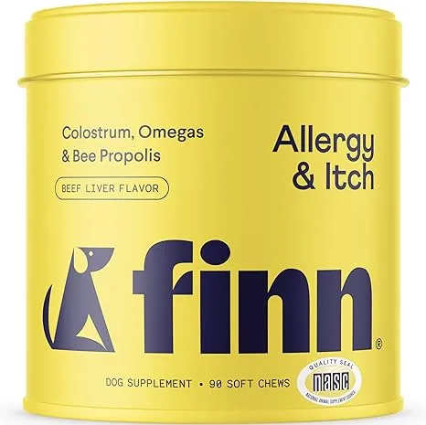 Finn Allergy &amp; Itch for Dogs | Allergy, Itchy Skin &amp; Immune Support w/Bee Propol