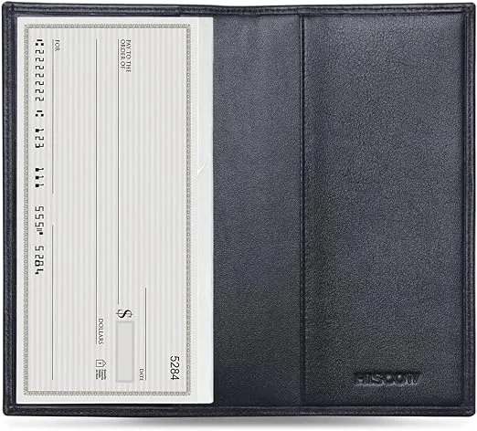 HISCOW Minimalist Checkbook Cover - Full Grain Leather