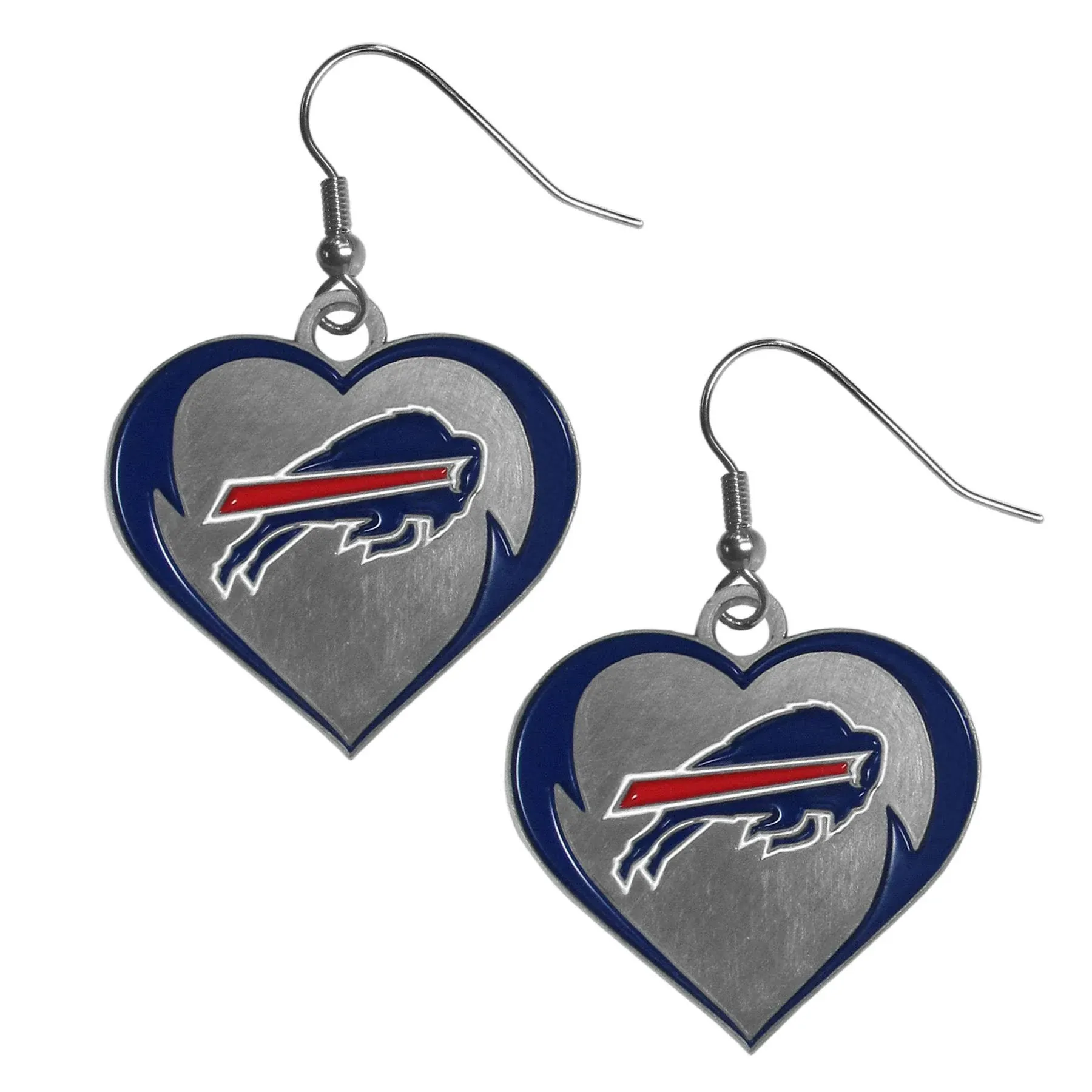 Buffalo Bills Heart Dangle Earrings - Siskiyou Buckle FERH015