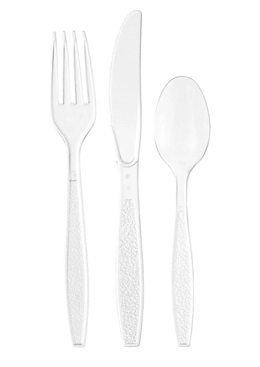 [360 Combo Box] Clear Heavyweight Disposable Plastic Silverware - Cutlery