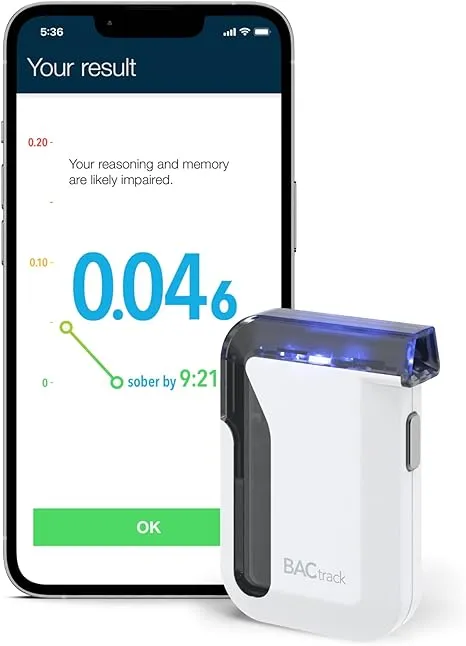 BACtrack Mobile Smartphone Breathalyzer | Professional-Grade Accuracy | Wireless Smartphone Connectivity | Compatible w/ Apple iPhone, Google & Samsung Android Devices | Apple HealthKit Integration