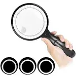 Magnifying Glass with Light, 30X 60X Large Magnifying Glass Stepless Dimmable Lighted Magnifying Glass - 33 LED Magnifying Glasses Magnifying Glass