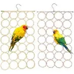 2 Packs Parrot Swing Hanging Toys, Bird Climbing Rope Net Ladders Small Medium Pet Activity Toy Suitable for Parakeet,Cockatiel,Cockatoo,Conure,Mini