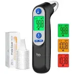 Ear Thermometer, 1 Second Accurate Digital Thermometer for Adults Kids Babies, 3 Age Groups 3 Color Backlight Display Fever Alarm 30 Memory Recall, Infrared Touchless Thermometer for Whole Family