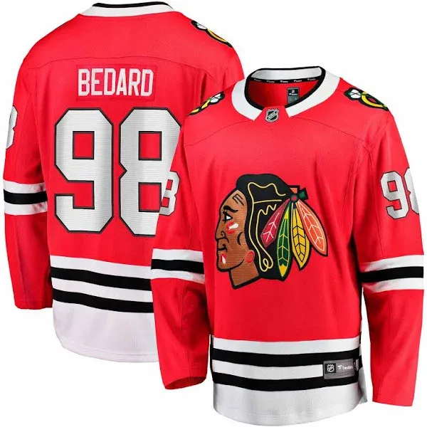 Men's Fanatics Branded Connor Bedard Red Chicago Blackhawks Home Breakaway Player ...