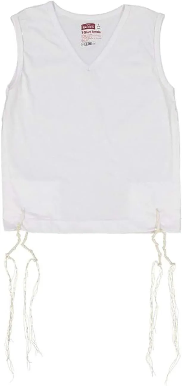 Perf-Tzit Undershirt Tzitzis Keter V-Neck Size 24 Ashkenazi Meyuchad