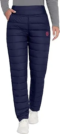 Down Pants for Women Lightweight Puffy Sweat Pants Quilted Snow Ski Trousers