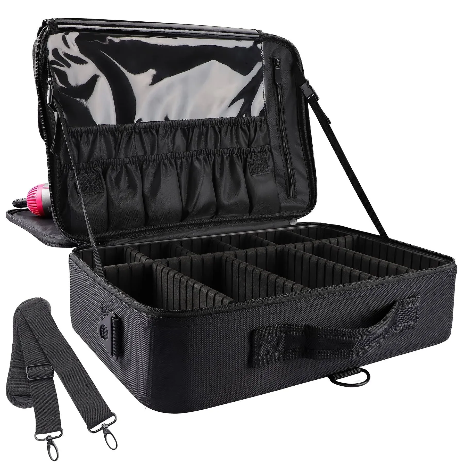 JOURMON Makeup Case Travel Large Makeup Train Case Organizer Cosmetic Bag ...