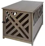 Casual Home Modern Lattice Wooden Pet Crate End Table