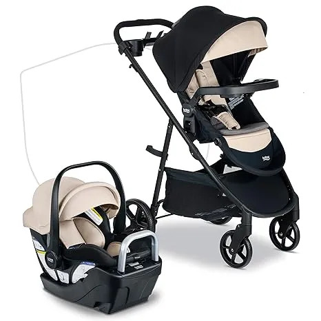 Britax Willow Brook S+ Travel System - Sand Onyx