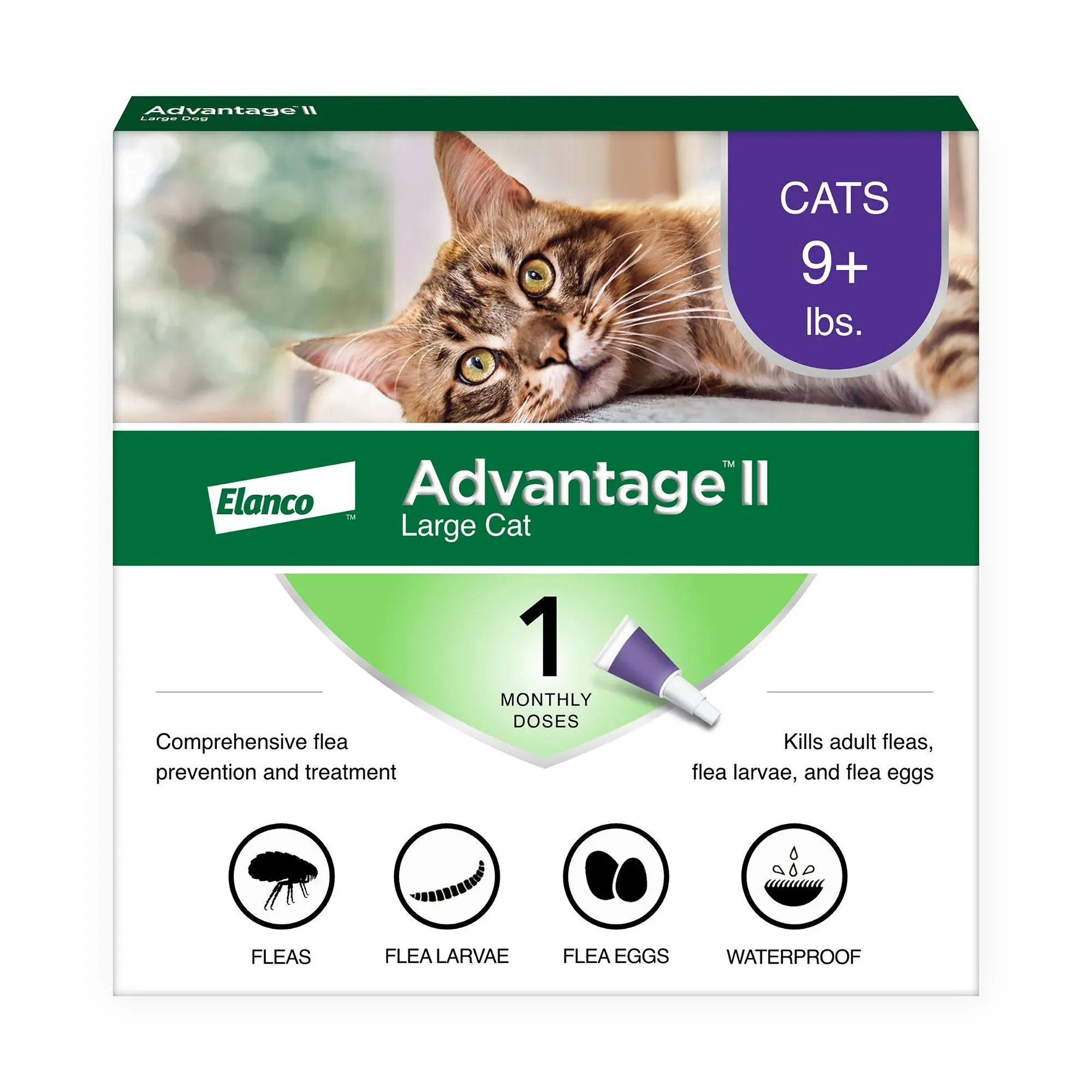 Advantage II Once-A-Month Topical Large Cat Flea Treatment - 2 count