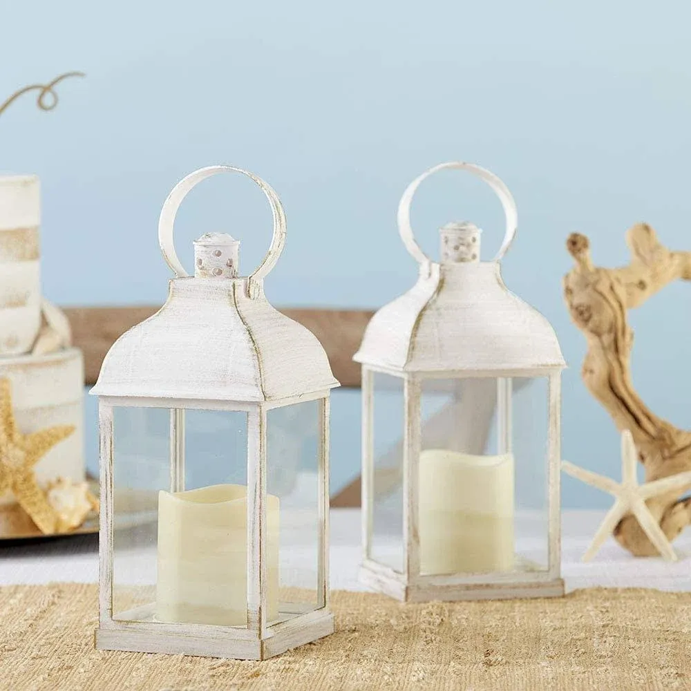 LED Decorative Lanterns - Set of 12 - Kate Aspen Vintage Rustic Home Décor 