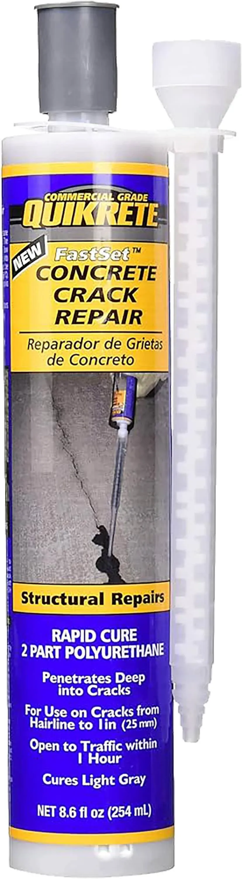 Part 865069,Quikret<wbr/>e Companies,8.6 OZ, Fast Set Concrete Repair, 2 Part Hybrid P