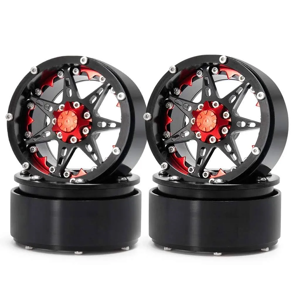 2.2" Alloy Beadlock Wheel Rims for RC Wraith TRX-4 Axial Scx10 90046 90048 Redcat ...