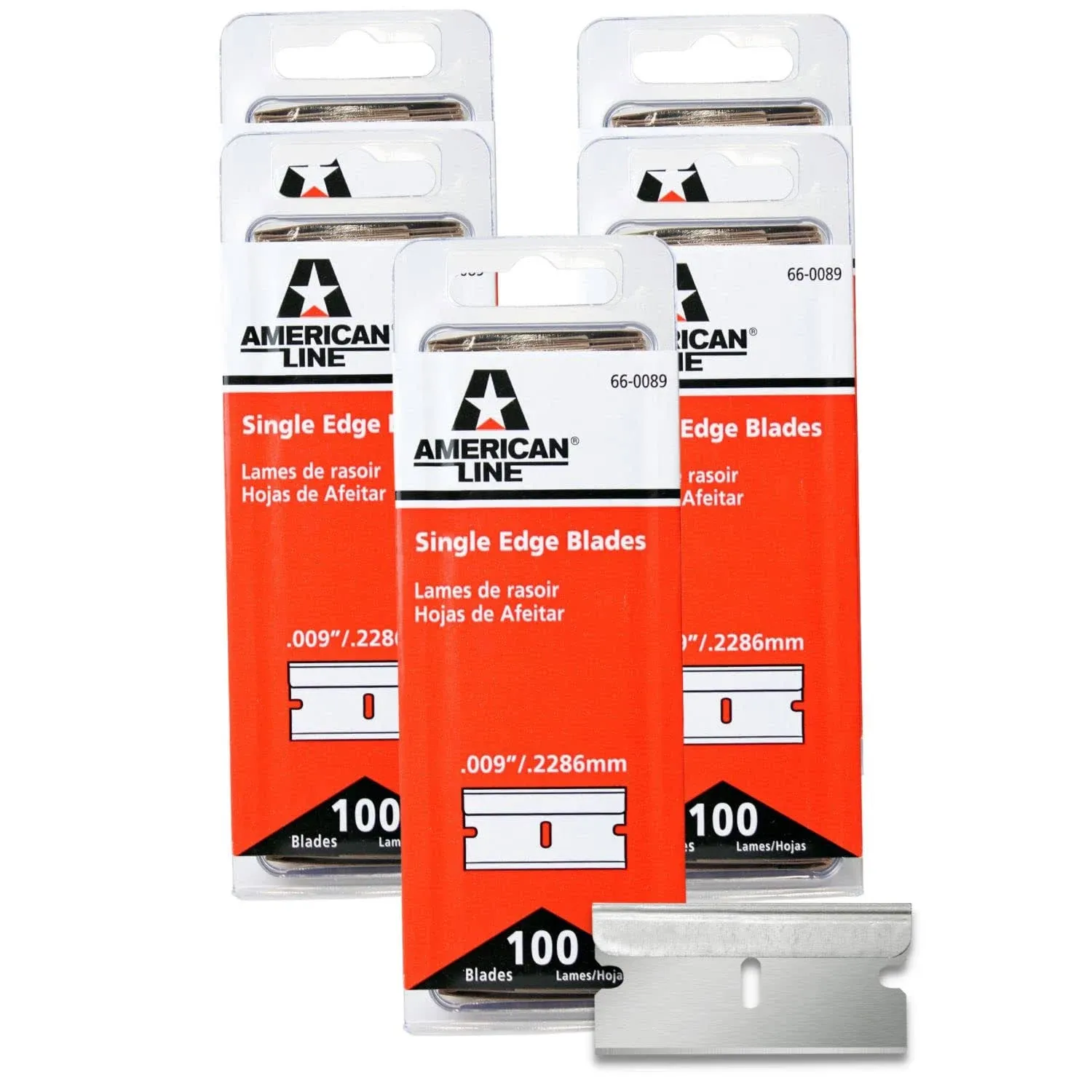 American Line Single Edge Razor Blades - 500 Blades - 009 Made of High Carbon ...