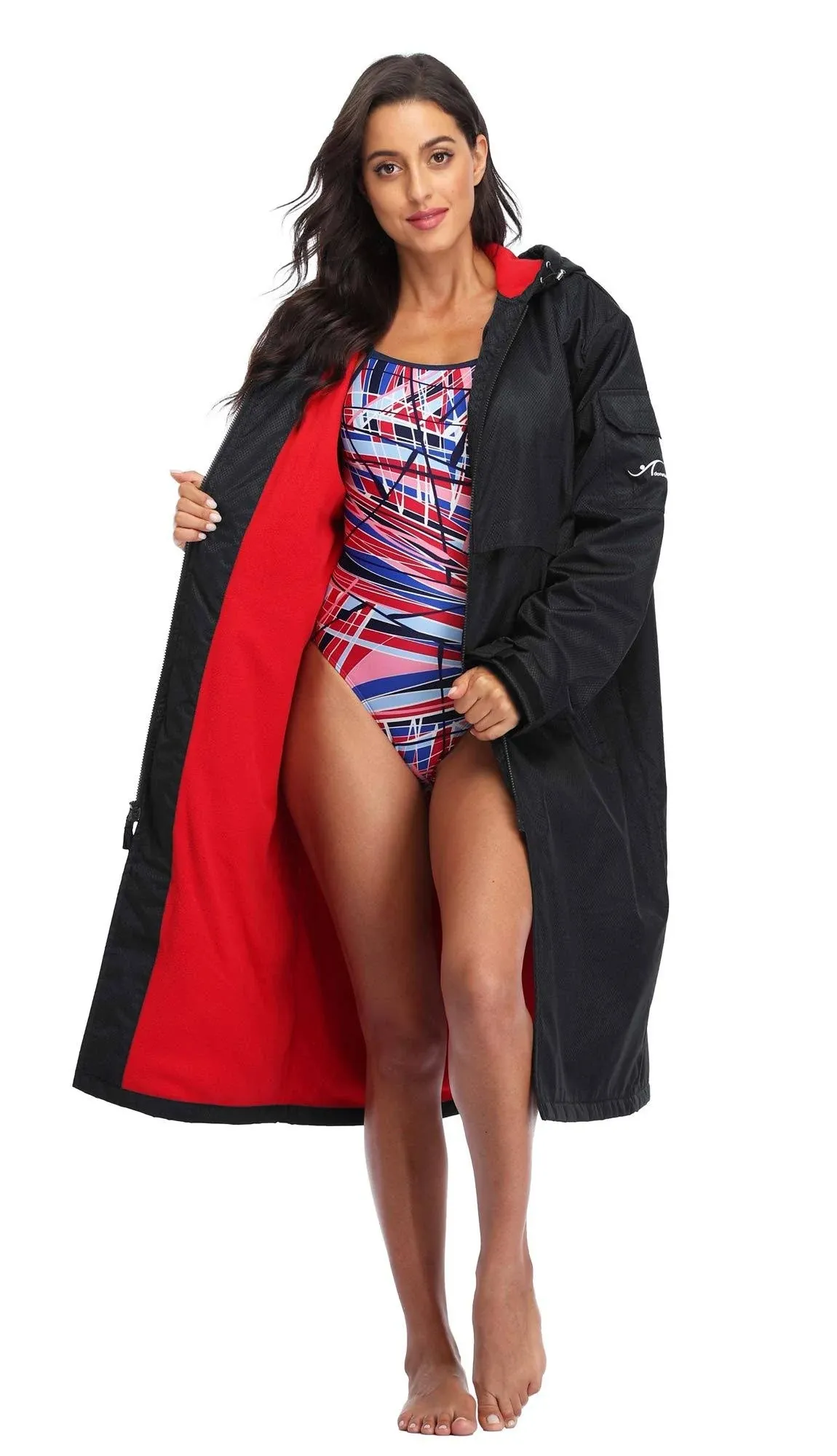 Adoretex Unisex Waterproof Swim Parka (pk008) - Navy/Black - Large