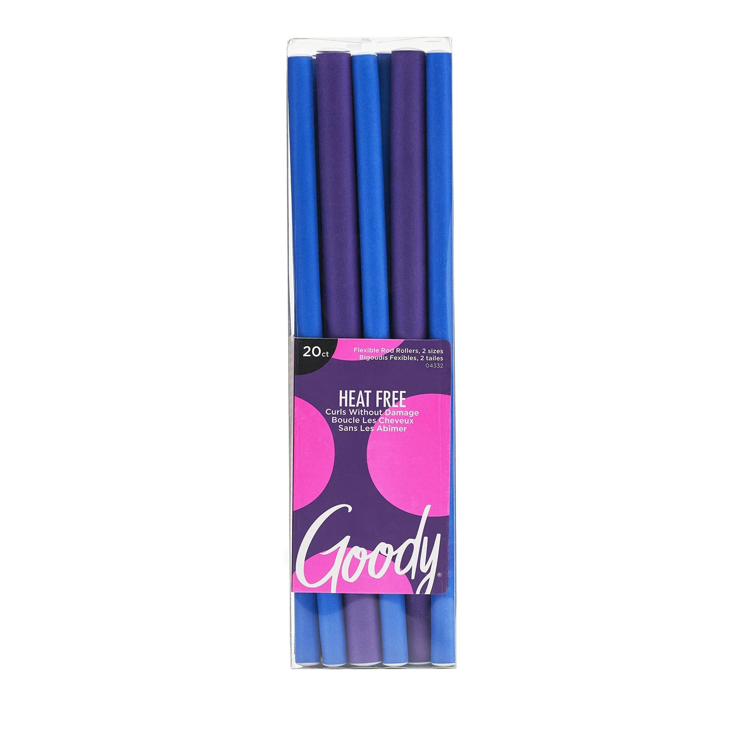 Brand New Goody 20ct. Heat-Free Flexible Rod Rollers, 2 Sizes 