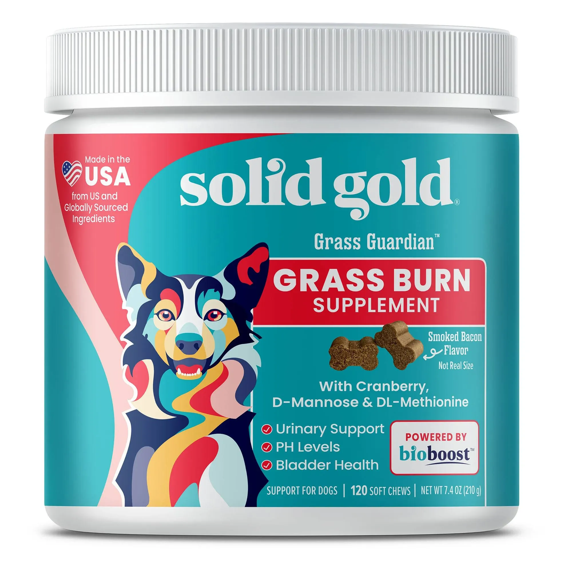 Solid Gold Dog Urine Neutralizer for Lawn Chews - Grass Guardian with Urinary Tract, Kidney, Bladder, and pH Support to Reduce Grass Pee Spots & Grass Burn - 120 Count