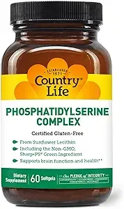 Country Life Vitamins Phosphatidylserine Complex 60 Soft Gels