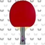 Butterfly Nakama S-10 Table Tennis Racket – ITTF Approved Butterfly Ping Pong Paddle – Wakaba Table Tennis Rubber and Thick Sponge Layer Ping Pong Racket – 2 Ping Pong Balls Included,Black/Red