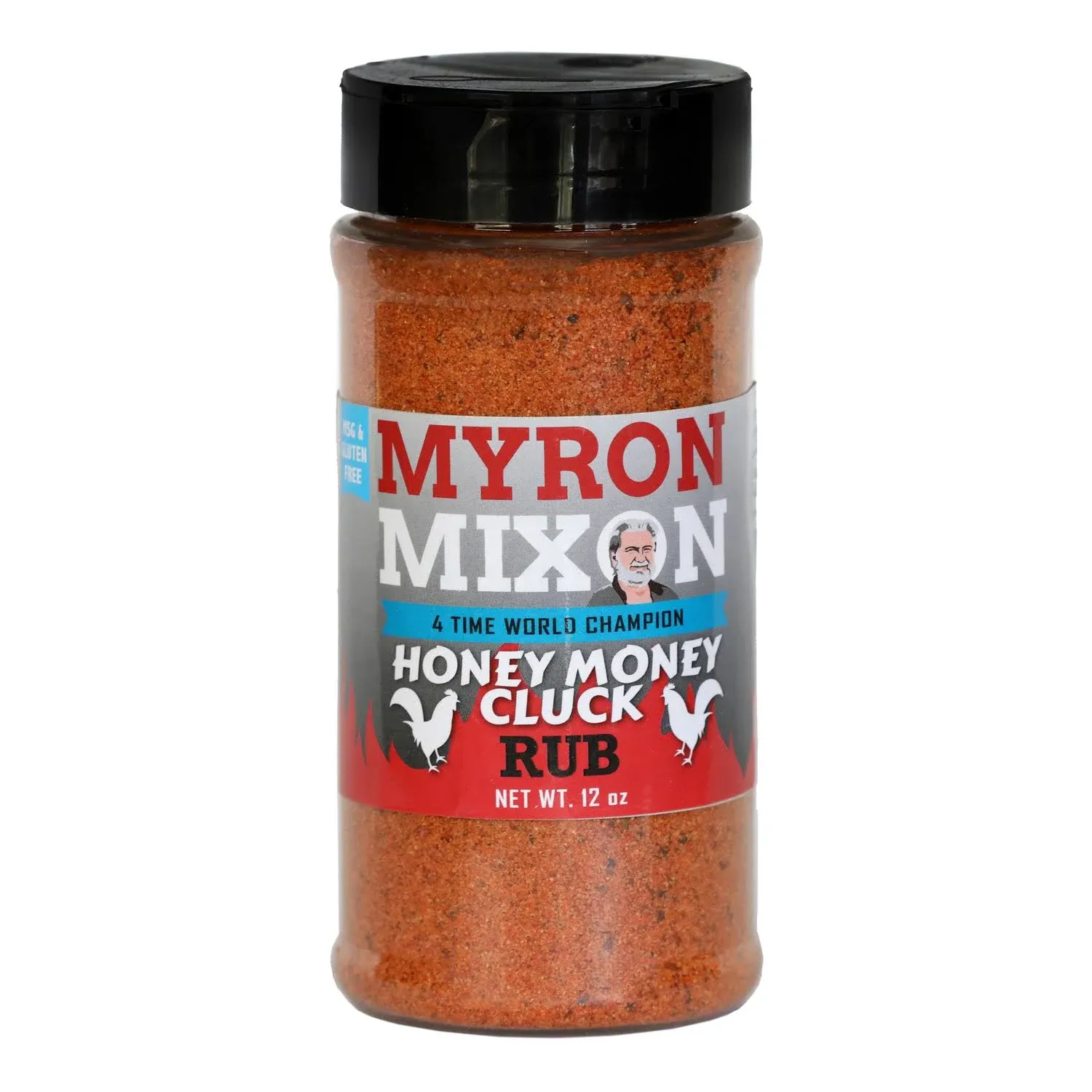 Myron Mixon BBQ Rub | Honey Money Cluck | Champion Pitmaster Recipe | Gluten-Free BBQ Seasoning, MSG-Free, USA Made | 12 Oz