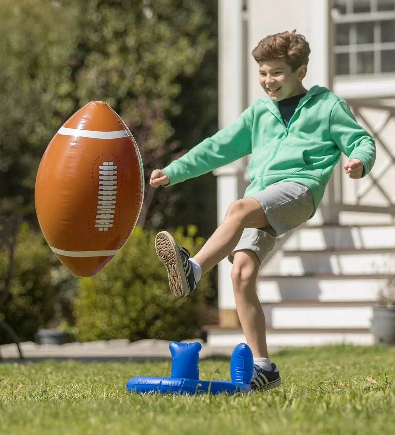 Hearthsong - Giant Kick and Catch Inflatable Football with Tee