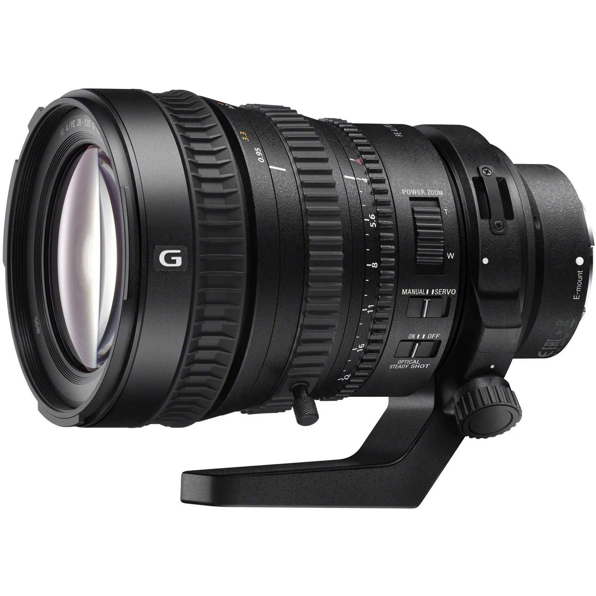 FE PZ 28-135mm f/4 G OSS Power Zoom Lens for Full-Frame, APS-C and Super 35 E-Mount Cameras - Black