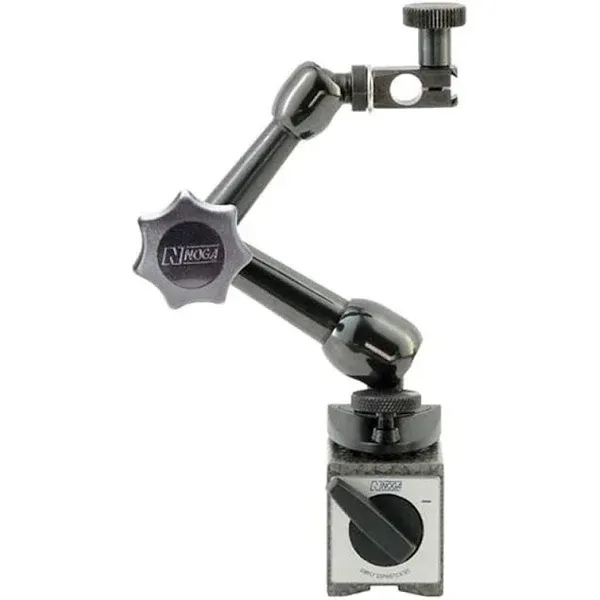 NOGA NF10433 Articulating Magnetic Indicator Holder, Holds: 3/8&quot; &amp; dovetail, Bottom Adjustment