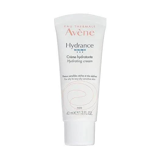 Eau Thermale Avene Hydrance RICH Hydrating Cream, Daily Face Moisturizer, Non-Comedogenic, 1.3 Fl Oz (Pack of 1)