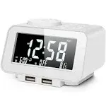 Digital Alarm Clock Radio - Dimmable Display, Dual Alarm, FM Radio, US