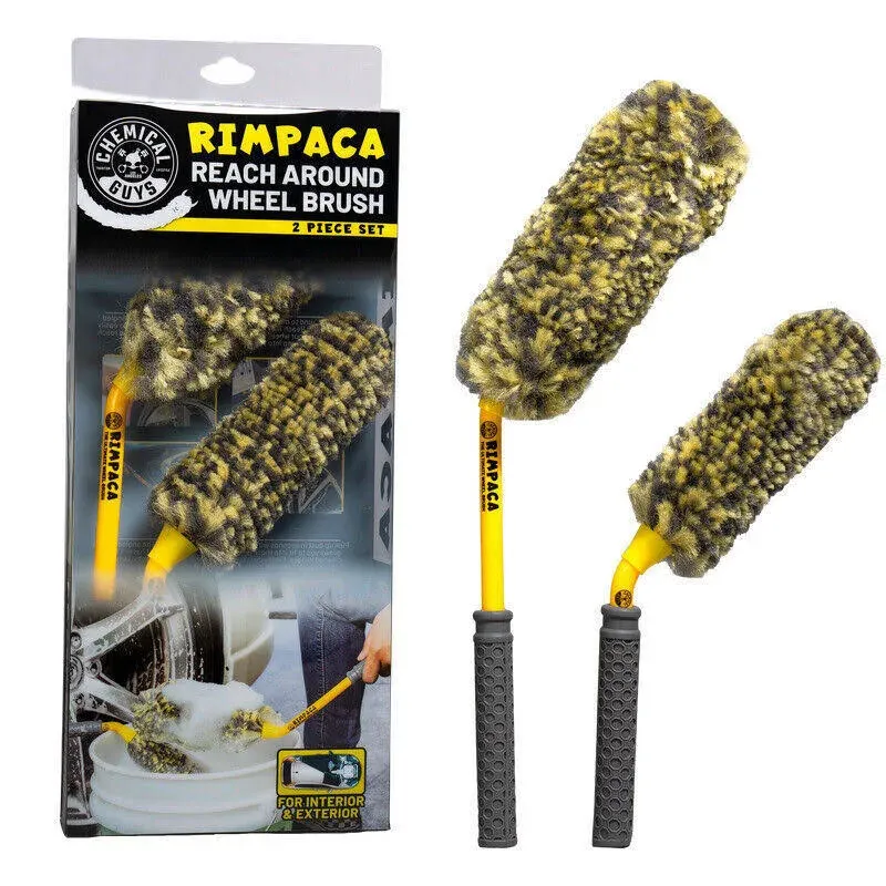 Chemical Guys Rimpaca Reach Around Ultimate Wheel Brush Set (2 Pack)