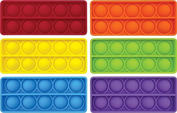 Teacher Created Resources Push and Pop Bubble Ten Frame Math Fidget Sensory Toy (Pack of Six) (TCR20110)