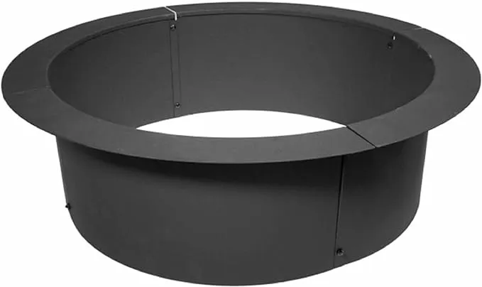 Titan Great Outdoors Titan 33" Diameter Steel Fire Pit Liner Ring Heavy Duty DIY In-Ground Outdoor