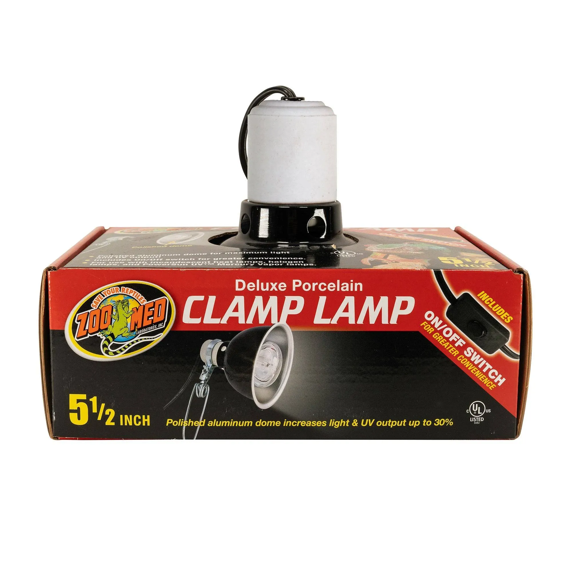 Zoo Med Deluxe Porcelain Clamp Lamp - 5.5 in