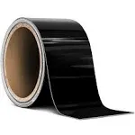 No-More Chrome Black Vinyl Overlay Wrap Black-Out Strips 2 High Gloss 