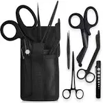 EMS Xtrm Quick Response EMT Tactical Medical Tool Kit - Adjustable Belt Pouch, EMT Shears, Bandage Scissor, Forceps, Hemostat, and Pupil Light