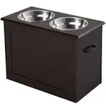 PawHut Raised Pet Feeding Storage Station