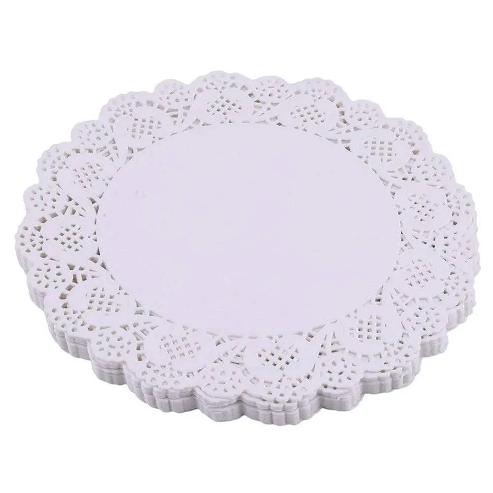 Tim&Lin White Lace Paper Doilies - 10 inch Round Paper Doilies - Disposable Paper ...