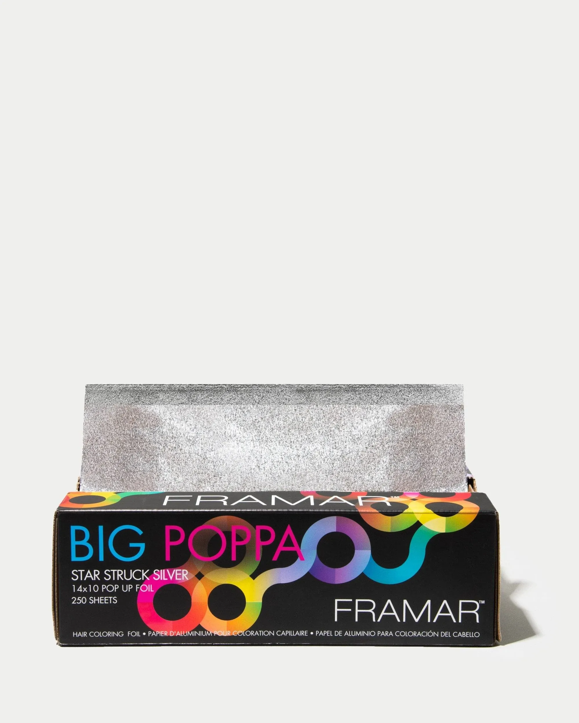 Framar Big Poppa Star Struck Silver Pop Up Hair Foil, Aluminum Foil Sheets, Hair Foils For Highlighting - 250 Foil Sheets – 10x14 inches