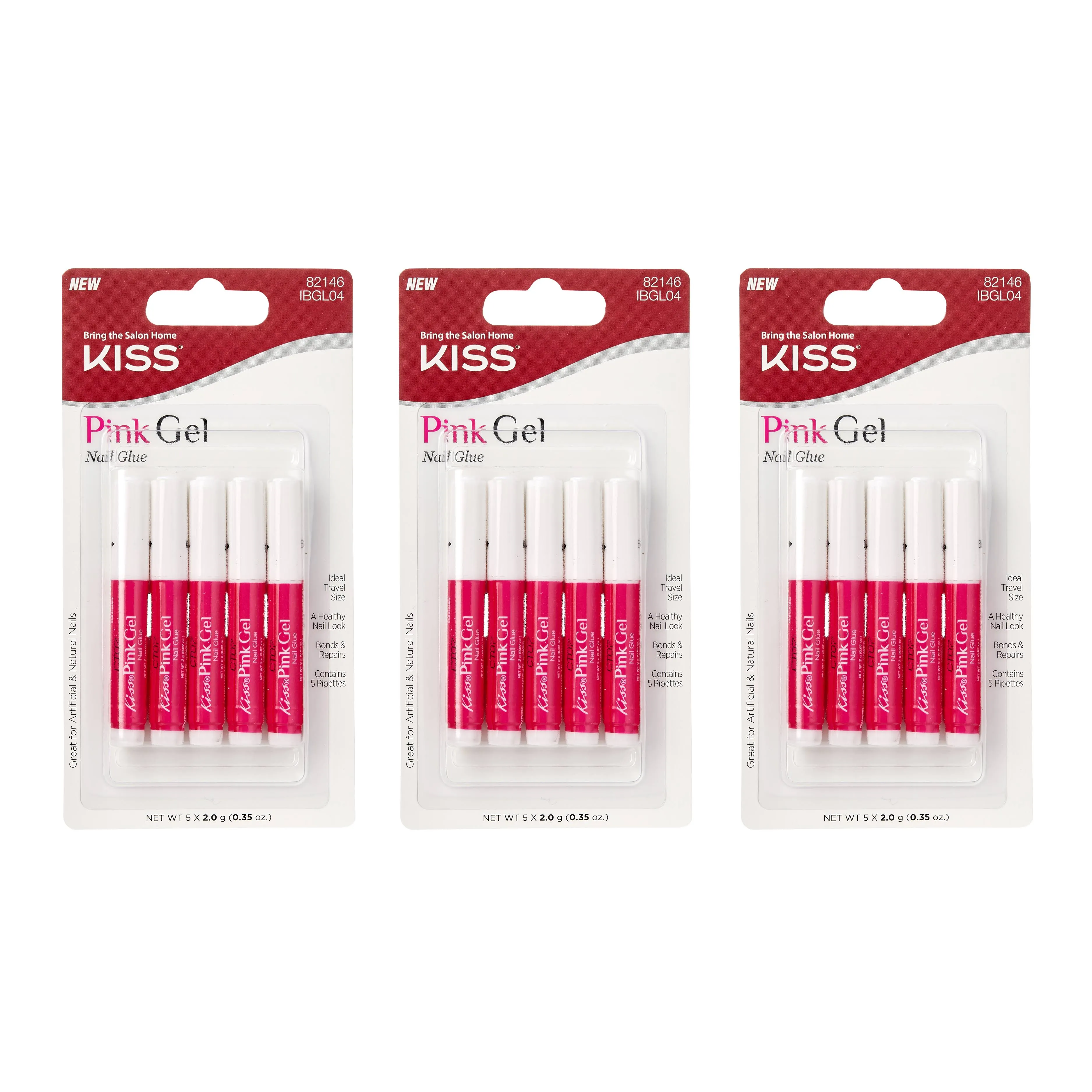 Kiss Pink Gel Nail Glue 5pcs