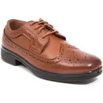 Deer Stags Boy's Ace Formal Dress Shoes Wingtip Brogue Oxford for Church, School Uniform, Graduation/Luggage