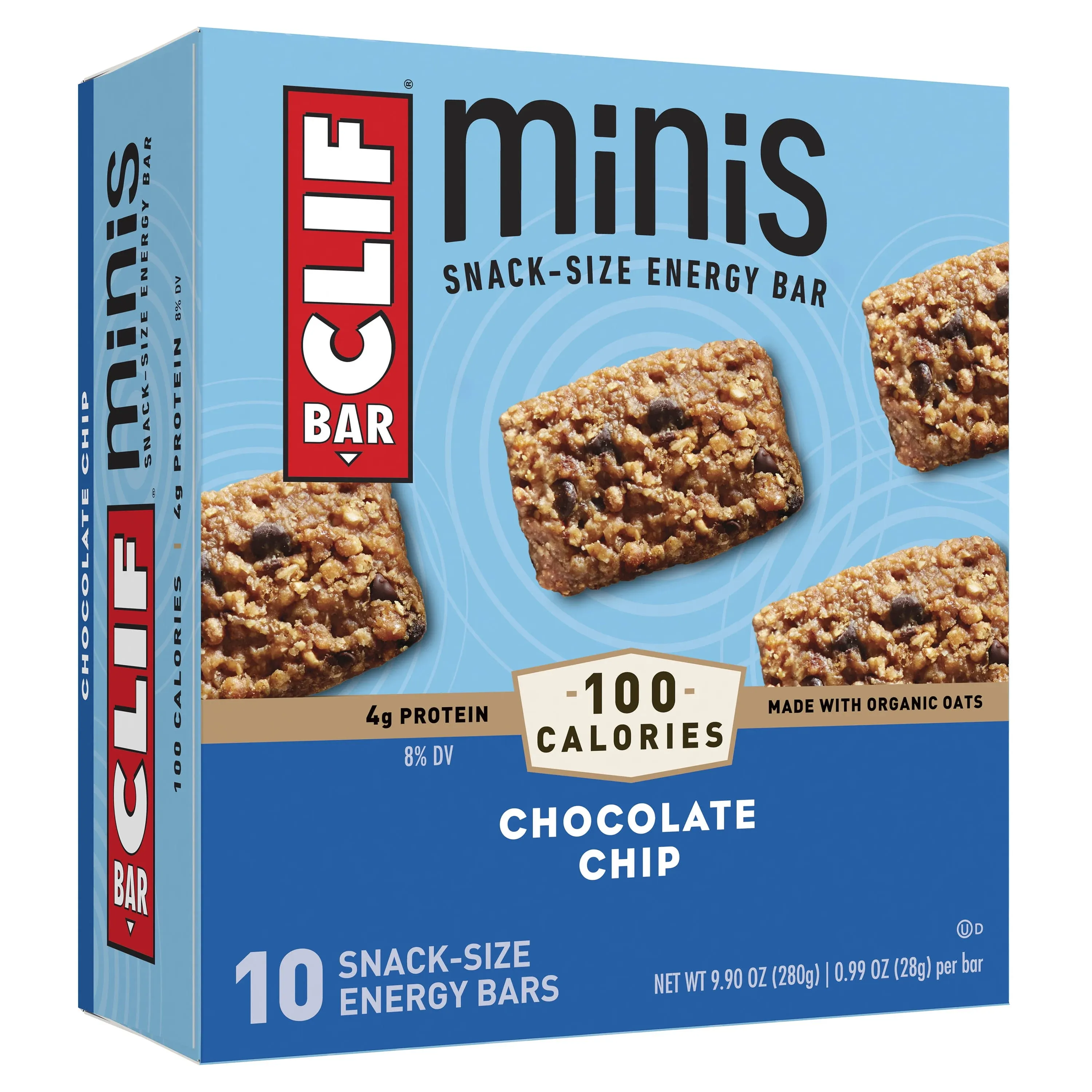 Clif Bar Chocolate Chip Snacks Full Size And Mini Energy Bars 20 Count Pack