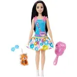 "Kids' My First Doll With Black Hair And Fox In Multi-color"