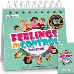 Calm Down Corner Supplies, SkillEase Feelings in Control Flip Book, Emotion Chart for Kids, Autism, Emotions and Feeling Book for Kids, Self Regulation for Kids, Calming Corner